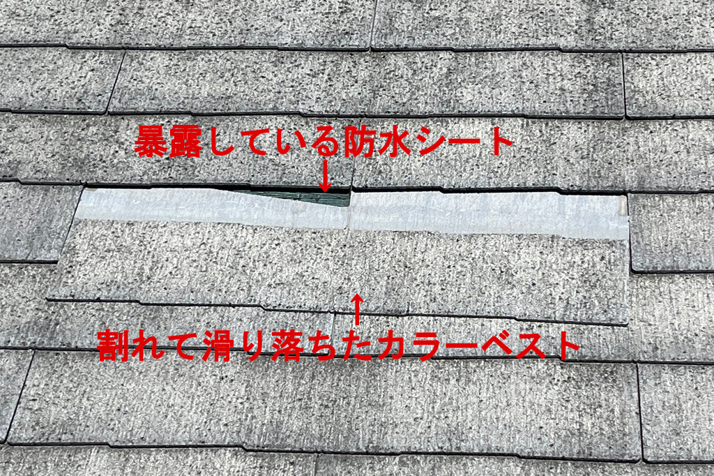 カラーベスト破損