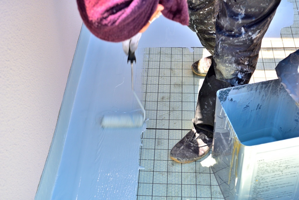 平場ウレタン塗布