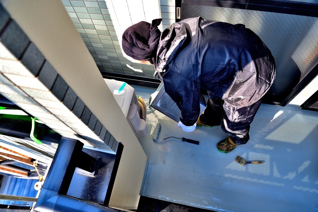 平場ウレタン塗布