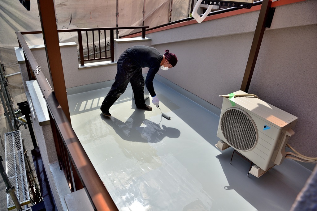 平場ウレタン塗布